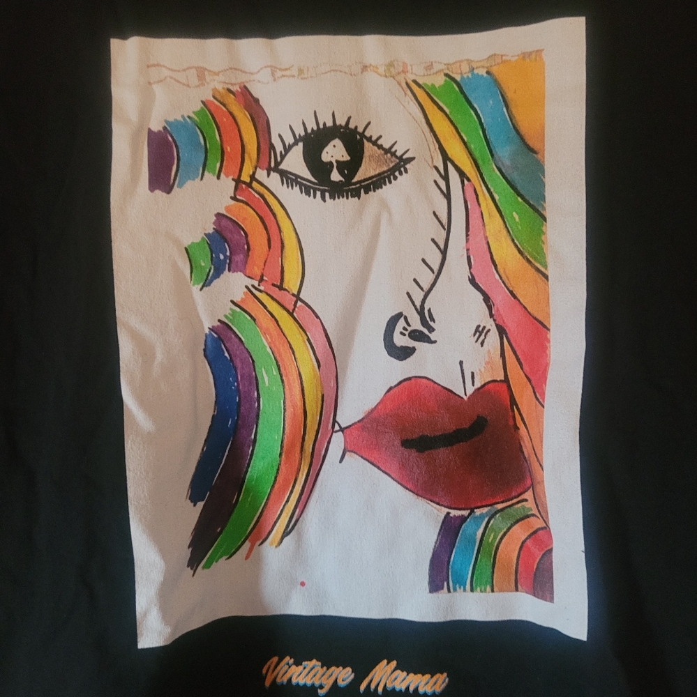 Colorful Face Graphic Tee